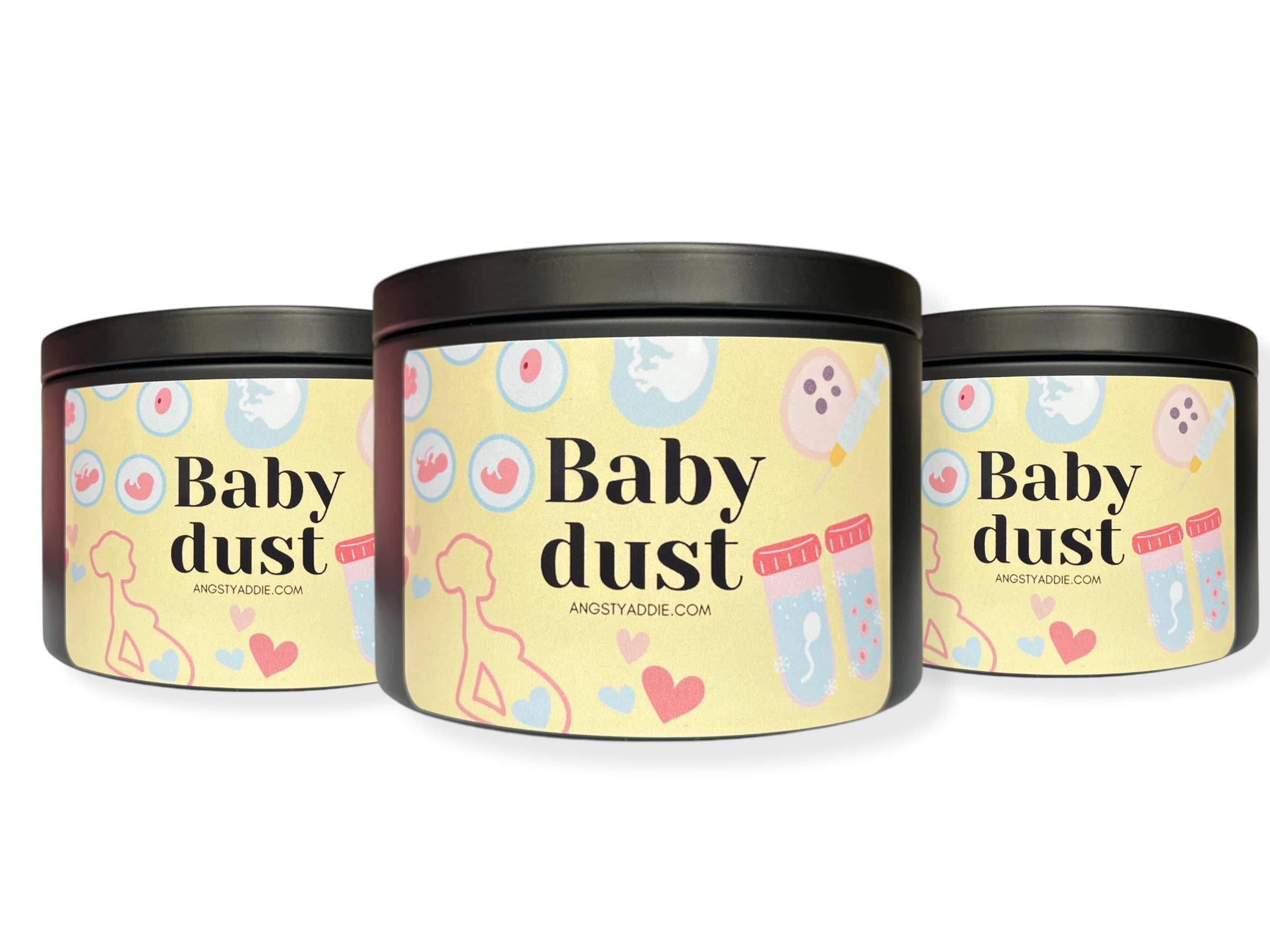 Angsty Addie - Wholesale Jar/Filled Candle - IVF candle gift, IVF gift, infertility gift3