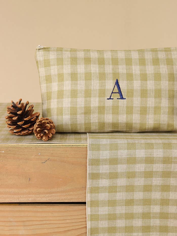 Giardino Segreto – wholesale Pouch – Women’s – QUADRETTO customizable pure linen clutch4