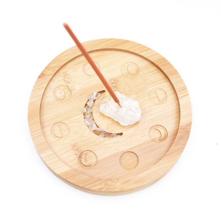 The Golden Altar - Wholesale Incense Holder - Incense Stick Holder Moon Phase Crystal Incense Tray