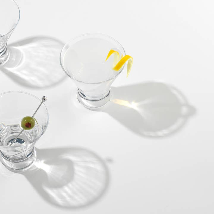 JoyJolt - Wholesale Cocktail/Liquor Glass - Afina Heavy Base Stemless Martini Glasses