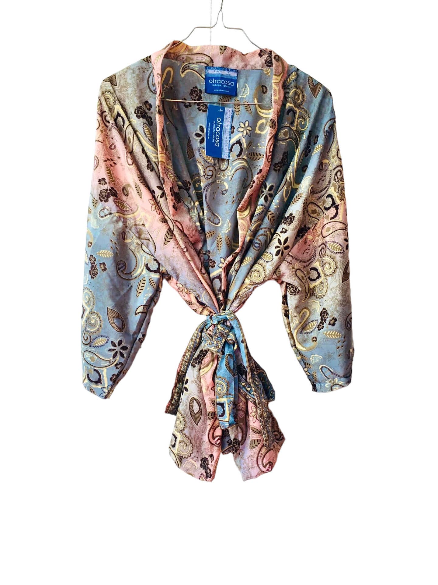 OTRACOSA - Vente Kimono – femme - Kimono court OTRACOSA - 914 - bleu/rose2