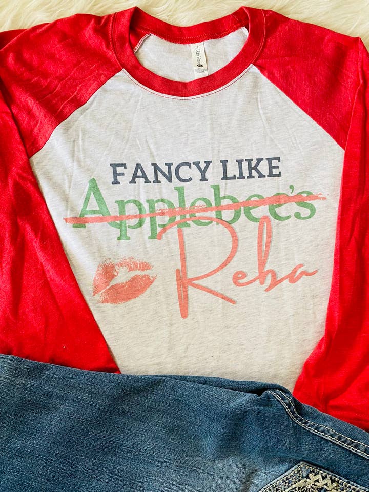 Fancy Like Reba Raglan Sublimation for wholesale by Neat Creations