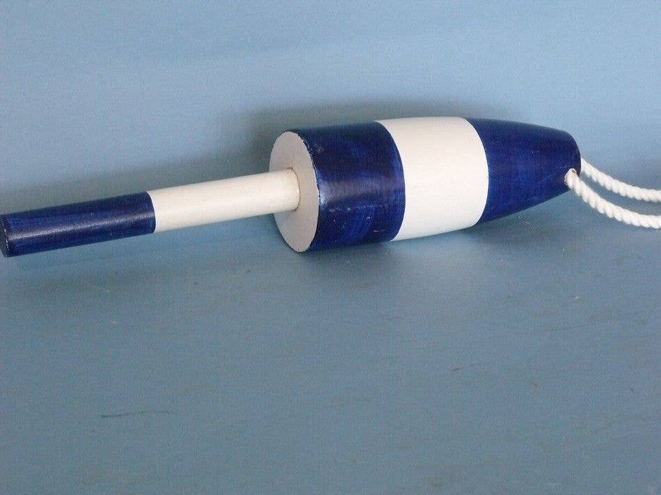 Hampton Nautical - Wholesale Sign - Dark Blue Cape Rock Lobster Trap Buoy Wall Sign3