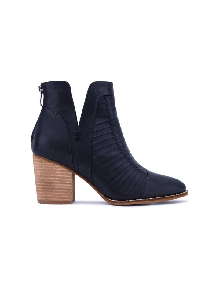 BEAST FASHION - Wholesale Booties - Women's - ALINA-16 Woven Detail Ankle Booties