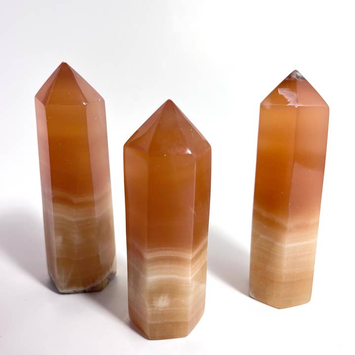 Moonlight Trail - Wholesale Spiritual Stone/Crystal - Honey Calcite | Tower