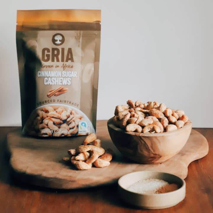 GRIA Food Co. – Großhandel Nüsse – Fairtrade-Cashewnüsse mit Zimtzucker