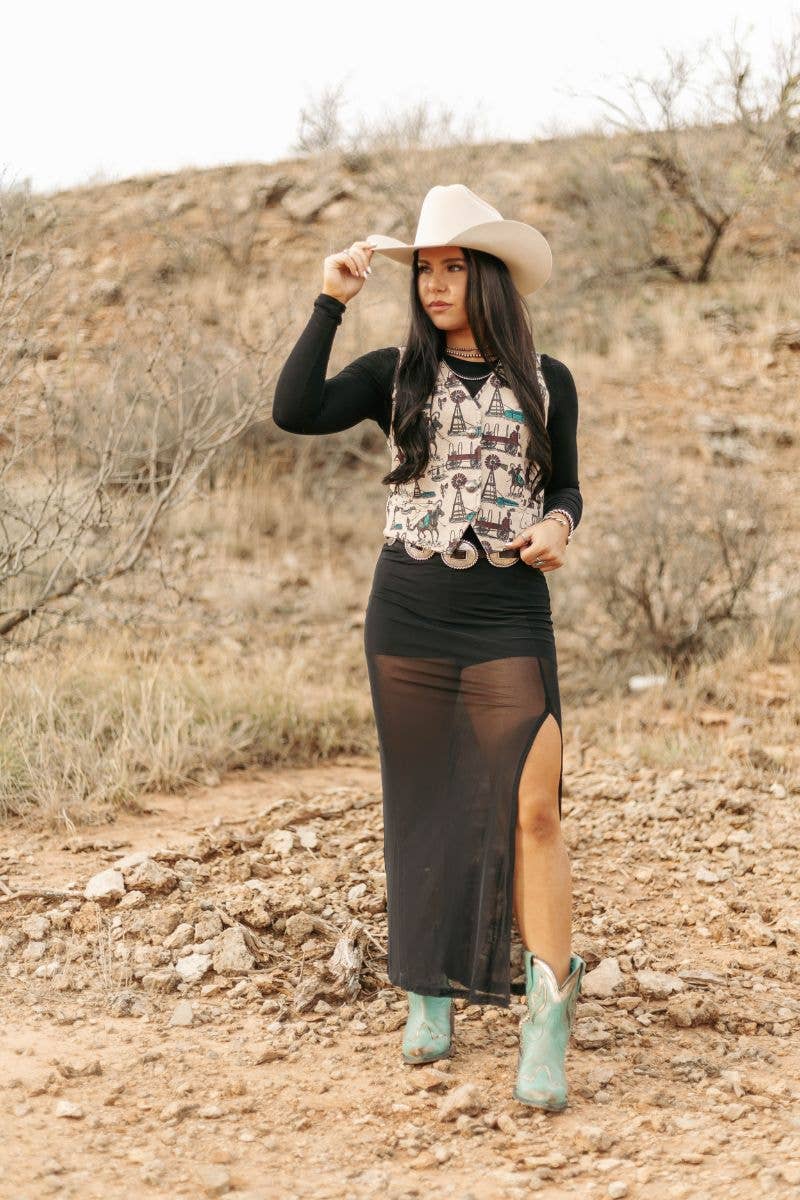 Sterling Kreek - Wholesale Rok - Dames - High Road rok met split2