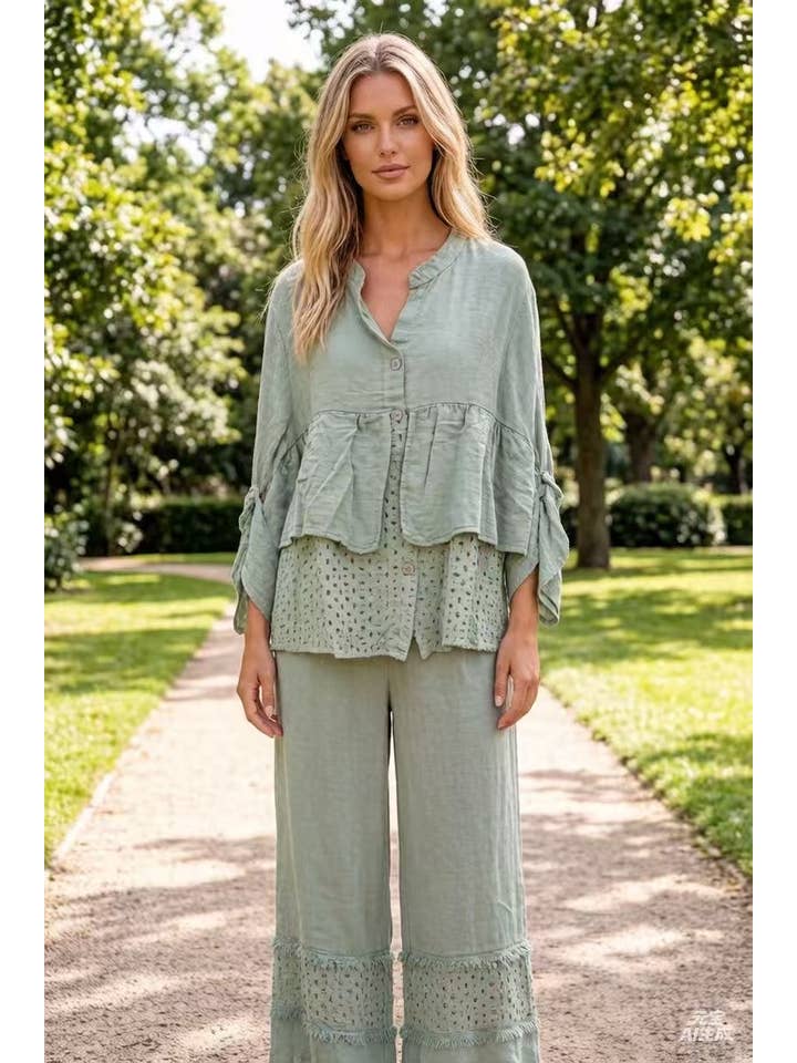 LÉA & LUC – wholesale Pants – Women's – 100% Linen Trousers REF. 3049046