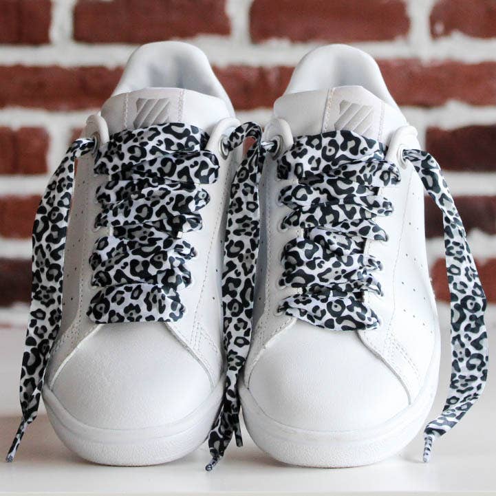 furiouslaces - Wholesale Shoelaces - Unisex - Leopard Laces - Gray - Gift idea for women and school2