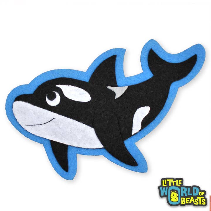 Manny the Orca Patch for wholesale by Little World of Beasts
