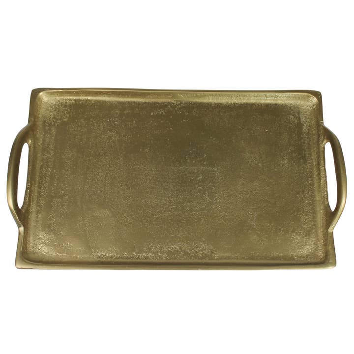 Fitz Tray with Handles, Brass - Lrg for wholesale by HomArt