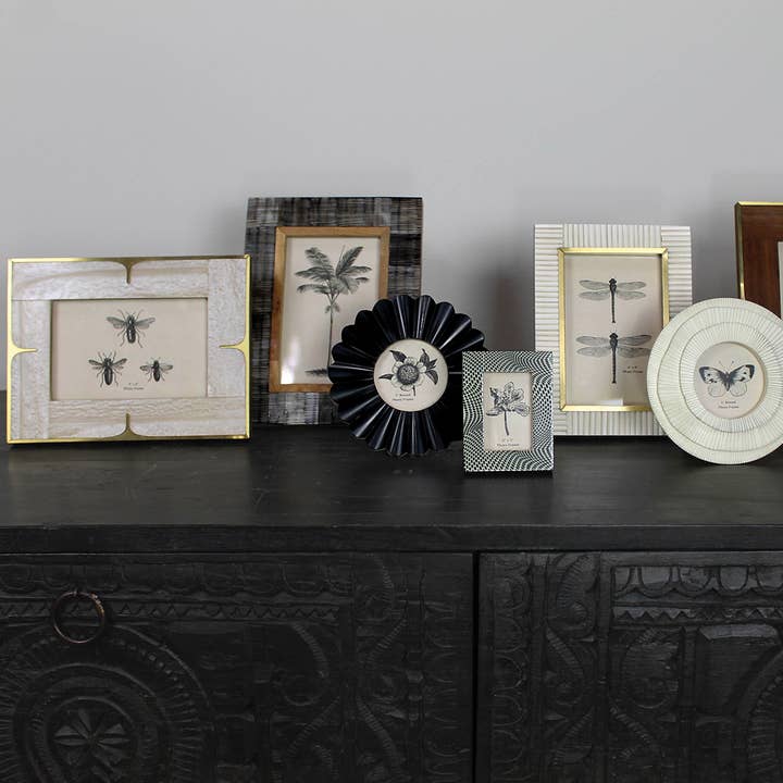 HomArt - Wholesale Picture Frame - Scalloped Round Frame, Black - 3”