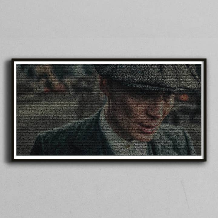 Peaky Blinders - Script Art Print - Tommy Shelby Portrait for wholesale by Robotic Ewe