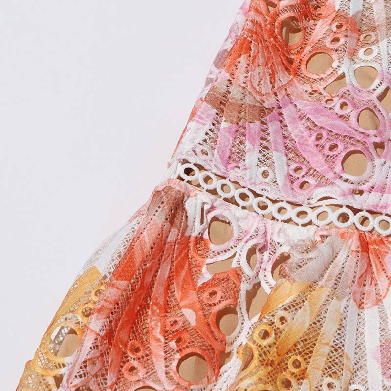 Productseeker – Vestido - Mulher por atacado – Vestido midi elegante sem mangas em renda bordada com flores12