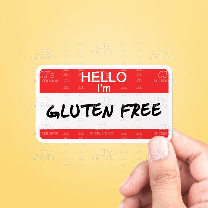 Hello I'm Gluten Free Sticker for wholesale by CJ's Sticker Shop