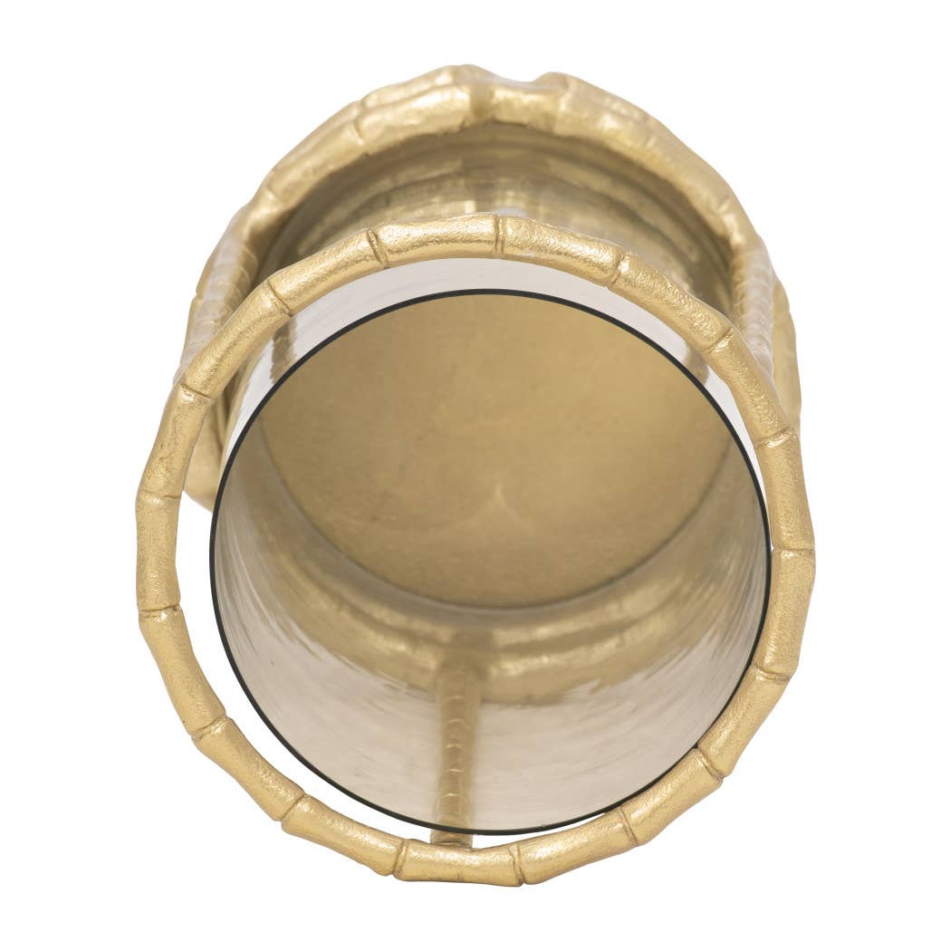 Sagebrook Home - Wholesale Candle Holder - Hurricane Candle Holder - Gold Metal Cylinder Modern, 9 in.9