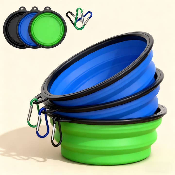 Travel Pet Bowl Collapsible Silicone Dog Feeder_CWMM6527 and other Purchase Wholesale collapsible bowl. Free Returns & Net 60 Terms on Faire trending on Faire.