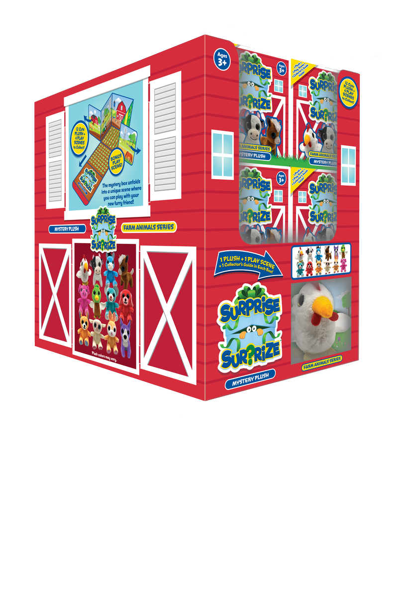 License 2 Play Toys - Wholesale Stuffed/Plush Toy - Kids & Baby - Surprise Surprize Mystery Plush Farm Animal in 17pc Display2