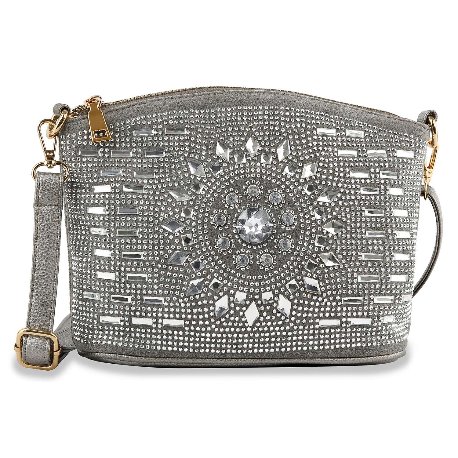 Handbag Express - Wholesale Crossbody Bag - Women's - Rhinestone Covered Unique Crossbody Sling - Black6