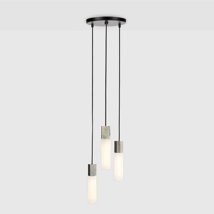Basalt Triple Pendant in Stainless Steel for wholesale by Tala