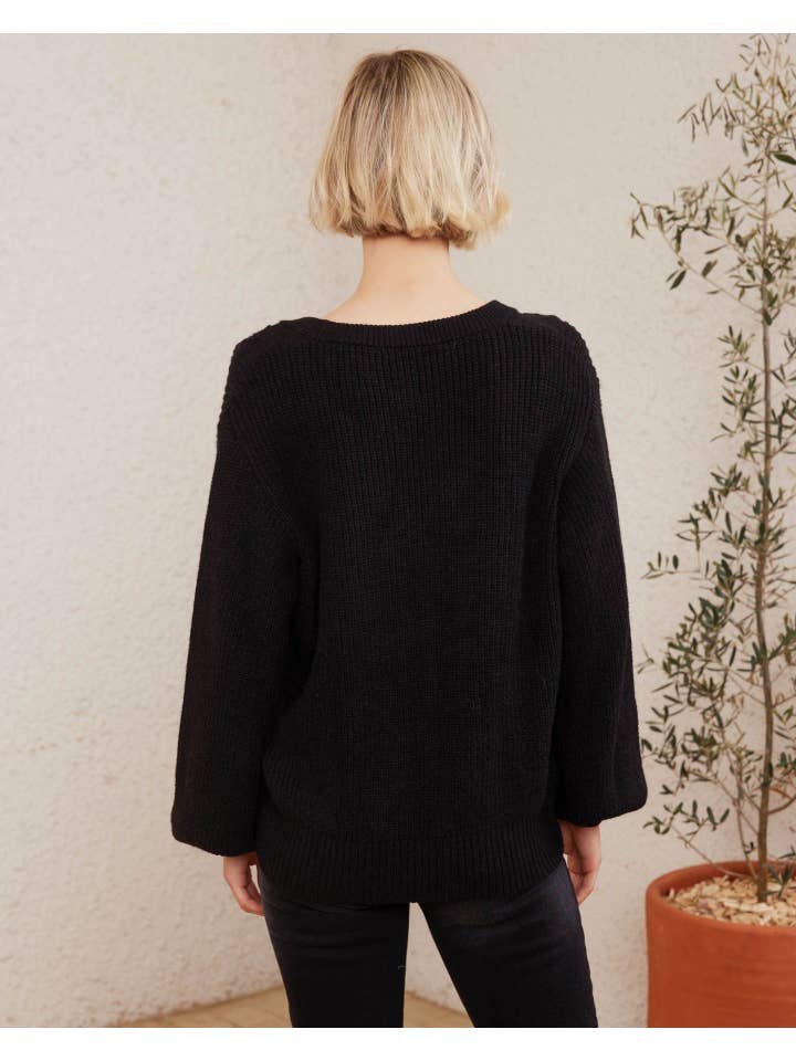 Twosisters The Label - Wholesale Knit Sweater - Women's - Hailey Knit - Black4