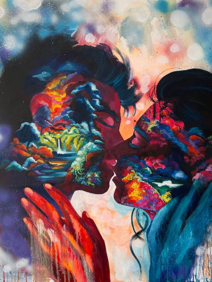 Reproduction d'art « Avec moi » pour la vente par Chaya De Silva Art