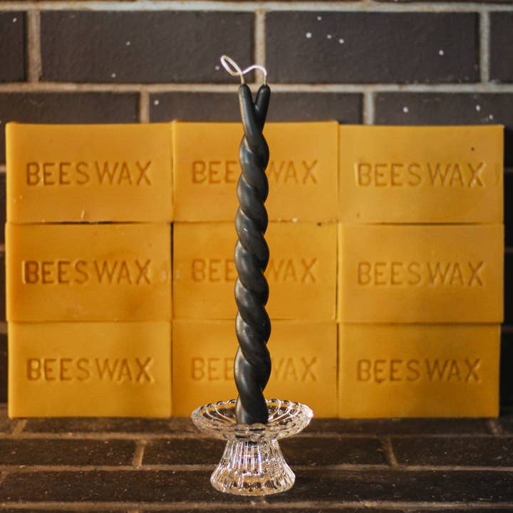 Waxing & Raining Handmade Goods - Wholesale Tapered Candle/Candlestick - Twisted Candlestick | 11" Twin Flame Candle | Pure Beeswax 2