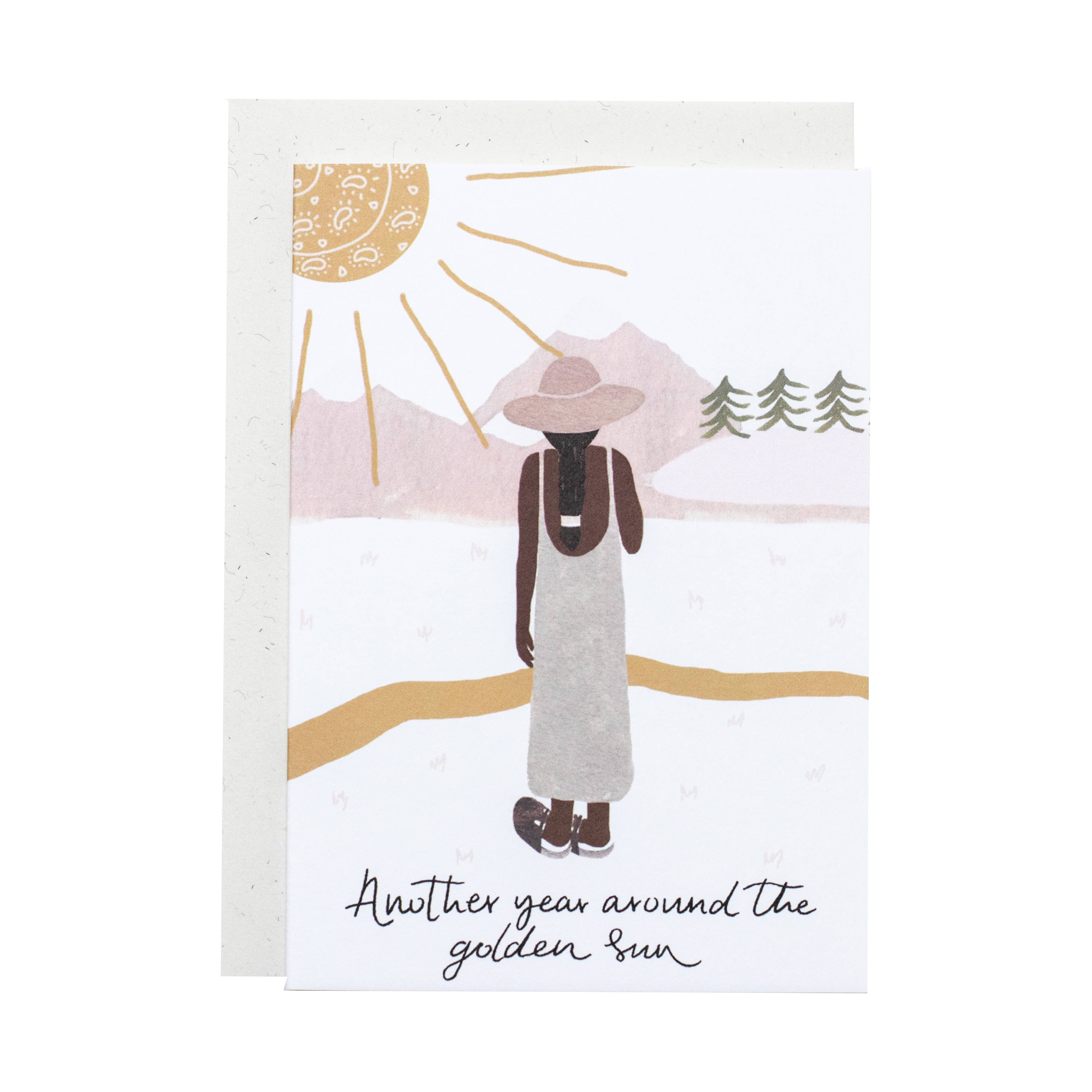 The Hidden Pearl Studio – wholesale Everyday greeting card – 'Around The Golden Sun' Greeting Card2