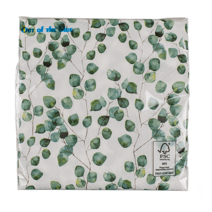 Out of the blue KG - Wholesale Disposable Napkin - Paper napkins, Eucalyptus leaves,3