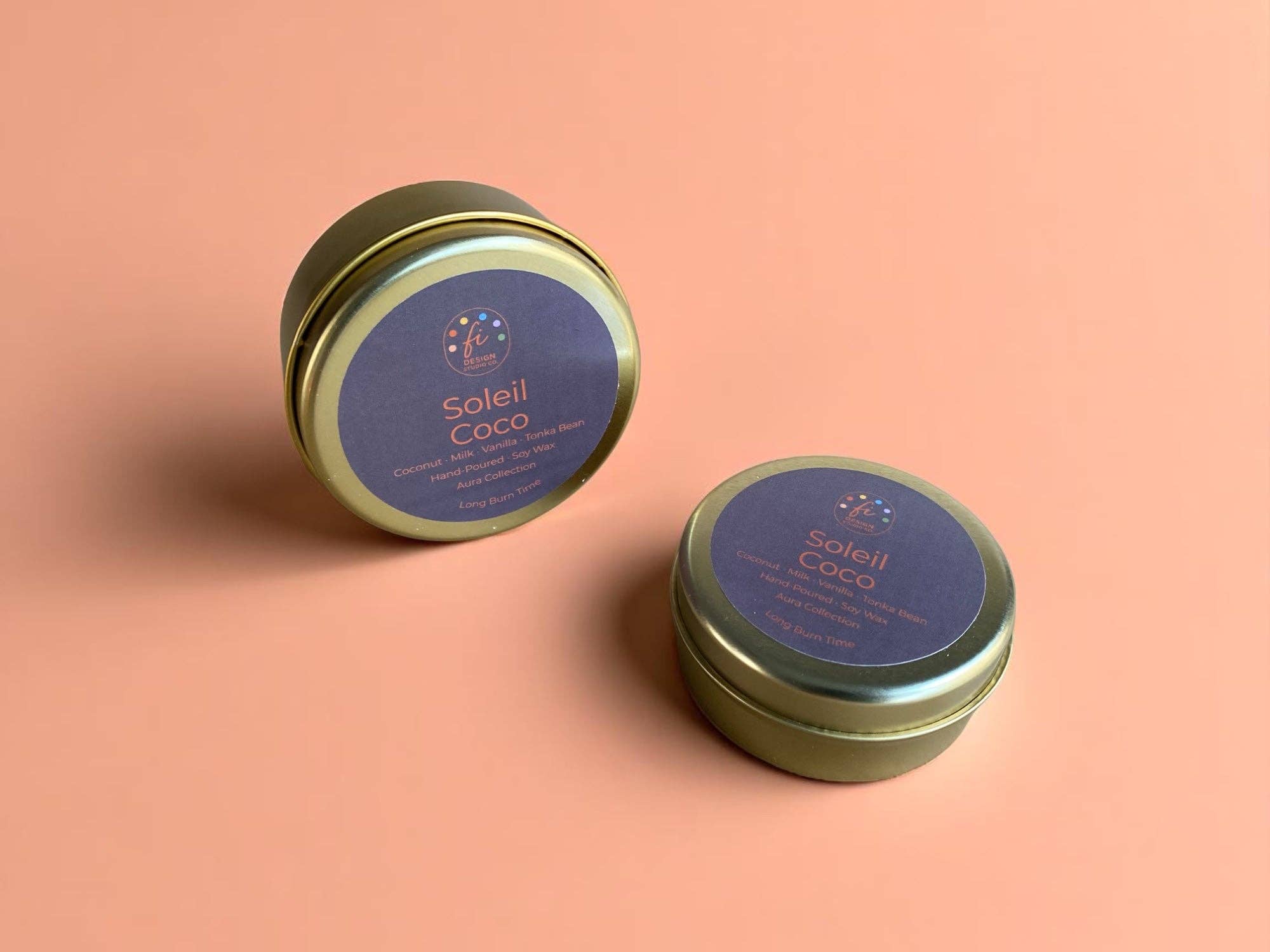 Kupkup HB. - Fi Design Studio Co. - Wholesale Jar/Filled Candle - Aura Collection | Soleil Coco Scented Soy Wax Candle3