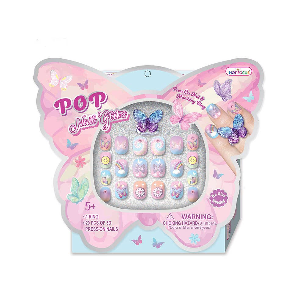 AJ Aguiar – wholesale Nagelkonst/dekaler – Butterfly Kit Naglar + Ring0