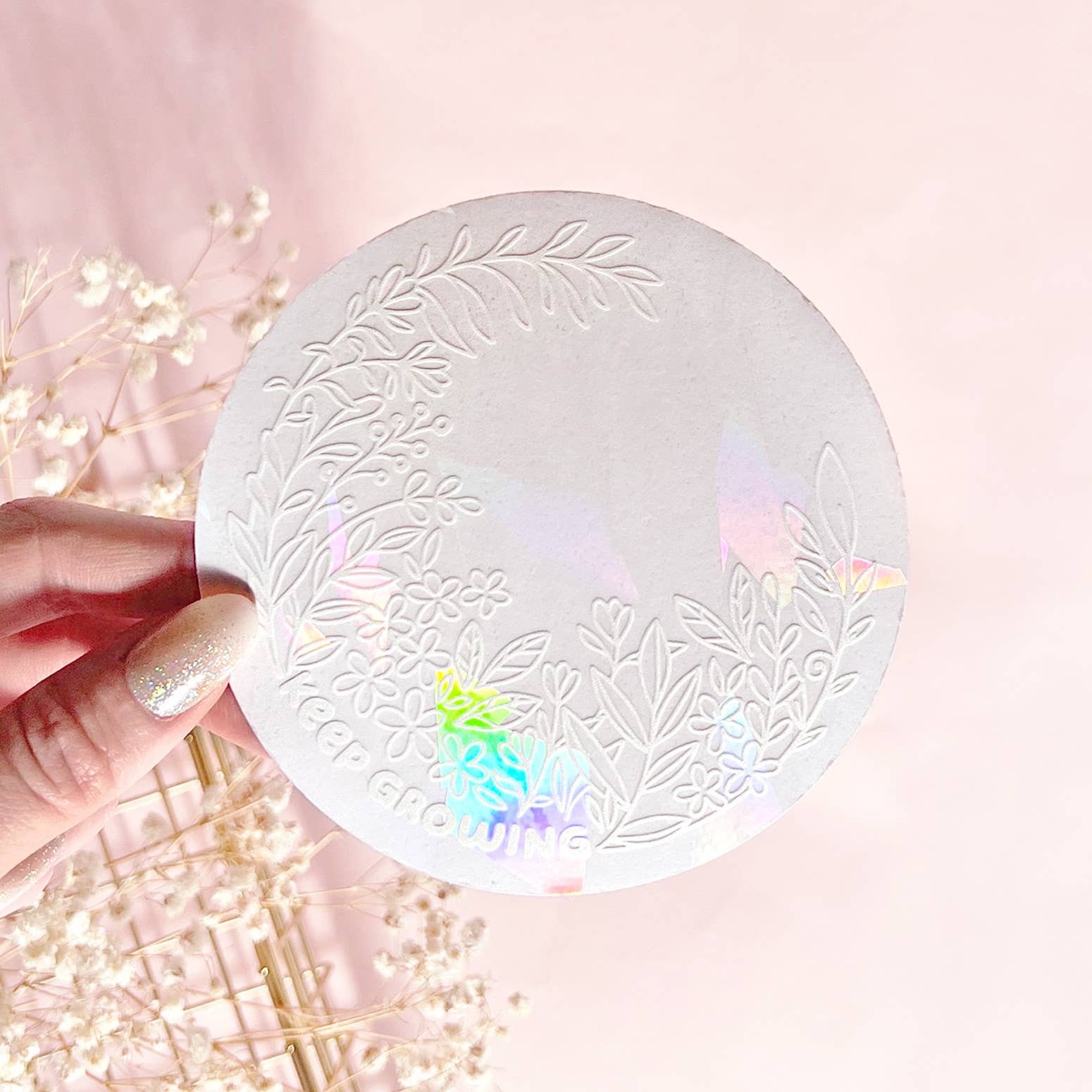 The Rosy Redhead - Wholesale Suncatcher - "Keep Growing" Suncatcher Window Decal Rainbow Sticker2