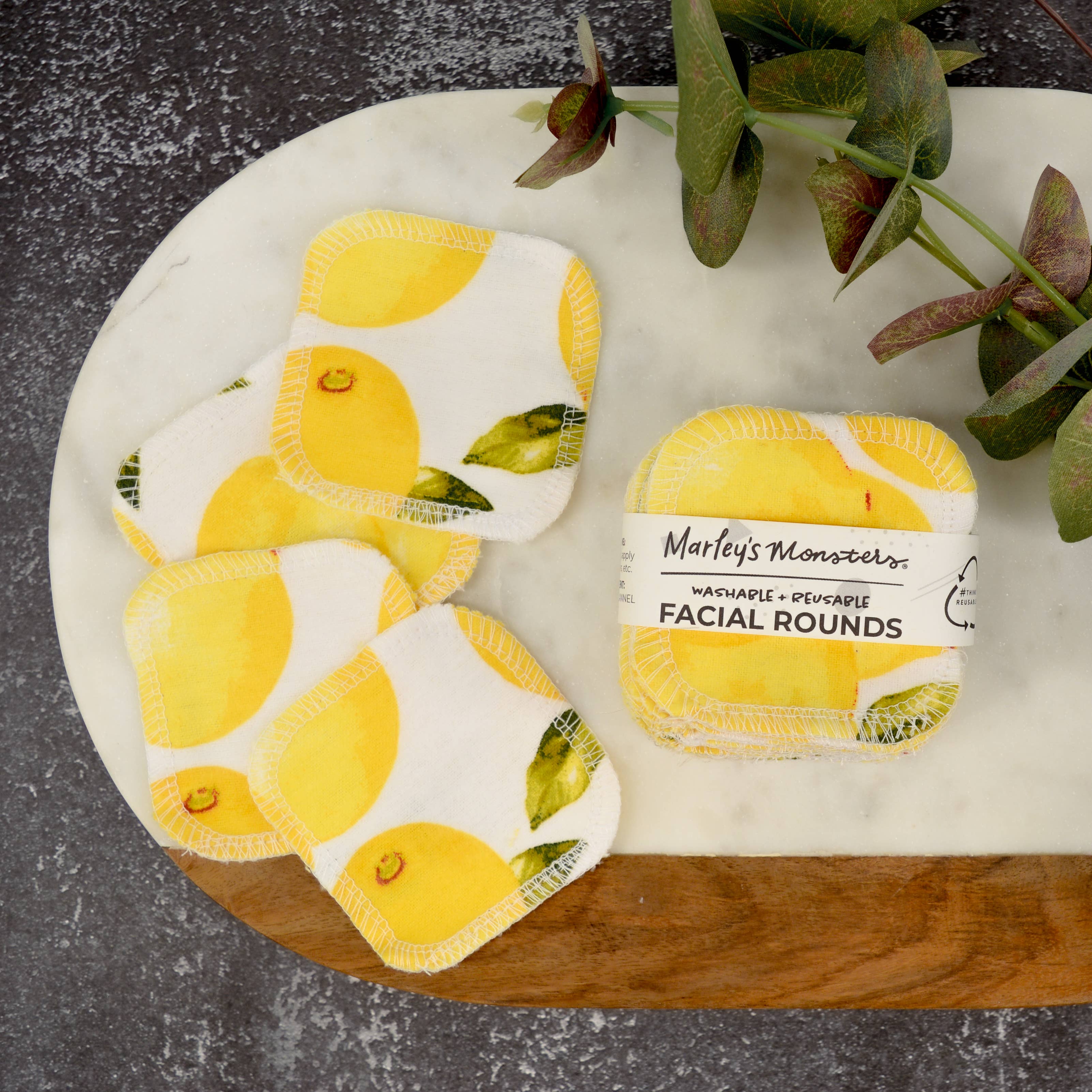 Marley's Monsters – wholesale Face & body wipes – Facial Rounds: Prints - 10 or 20 Packs - Case of 62