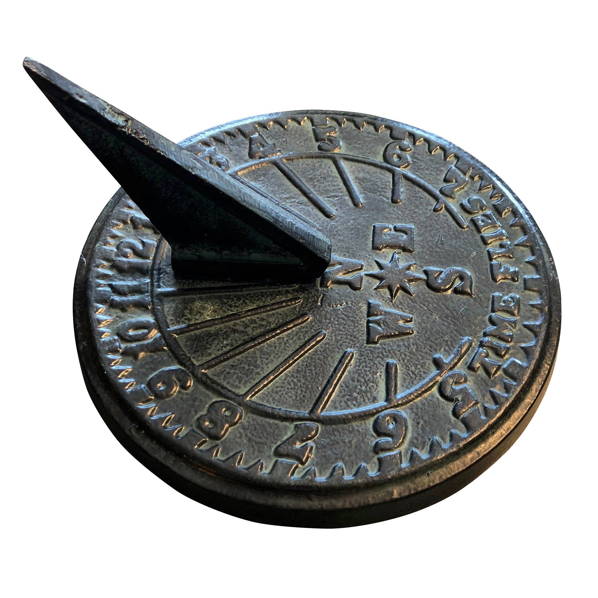 Rome Garden - Wholesale Outdoor Ornament/Decor - Rome Cast Iron Numbers Garden Sundial, 9 7/8" dia1