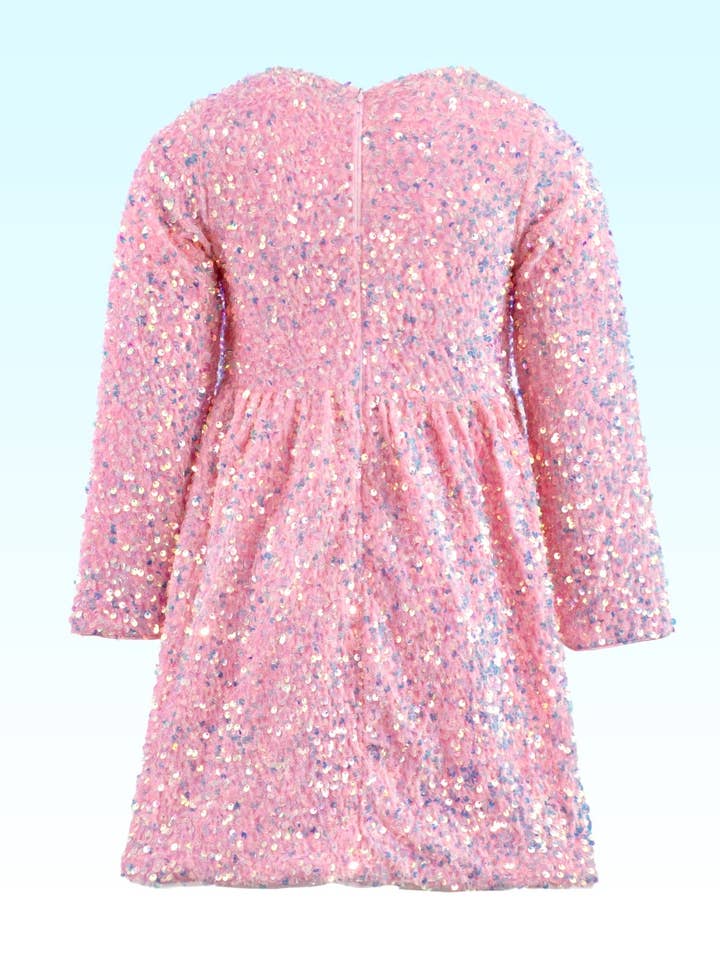 Ellie and Mila - Venta al por mayor Vestido - Niños - Vestido rosa con lentejuelas9