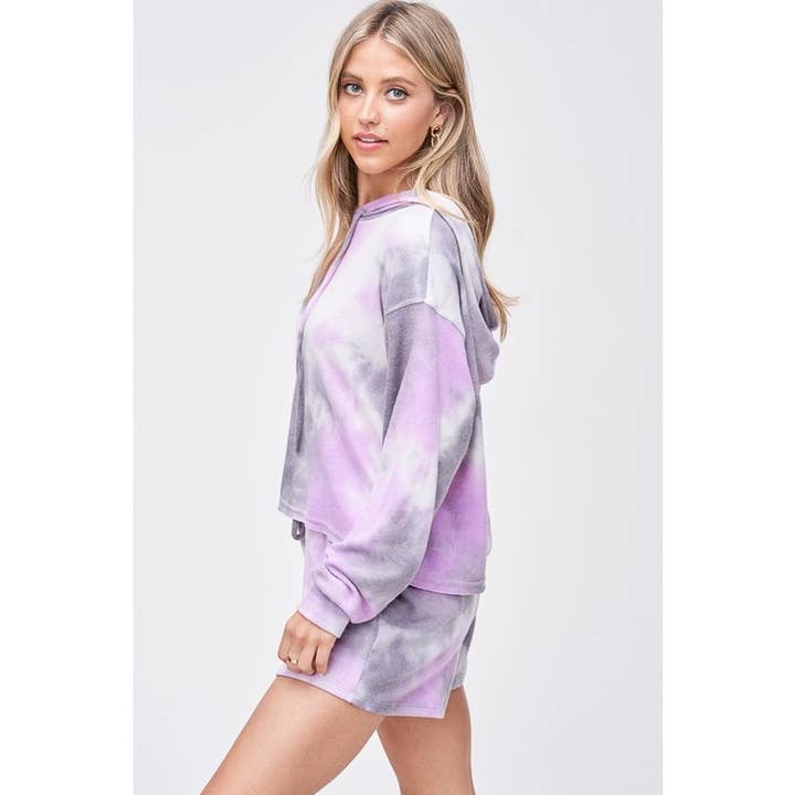Phil Love - Wholesale Lounge Set - Women's - Tie dye hoodie pajamas lounge wear set5