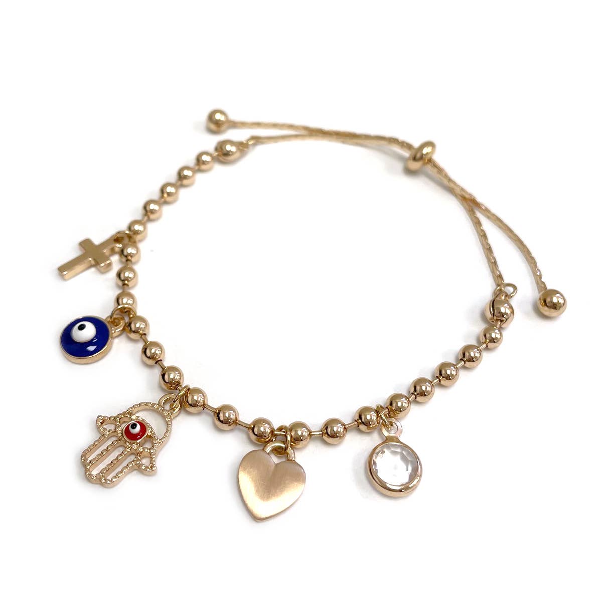 StarryNYC - Wholesale Charm/Dangle Bracelet - CCB Beads Adjustable with Multi Charm Dangle Bracelet1