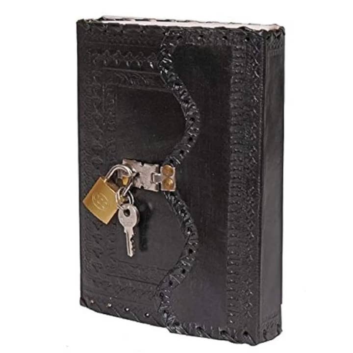 MNM HANDICRAFTS - Wholesale Journal/Diary - Handicraft Leather Diary With Lock, Handmade Paper White 3