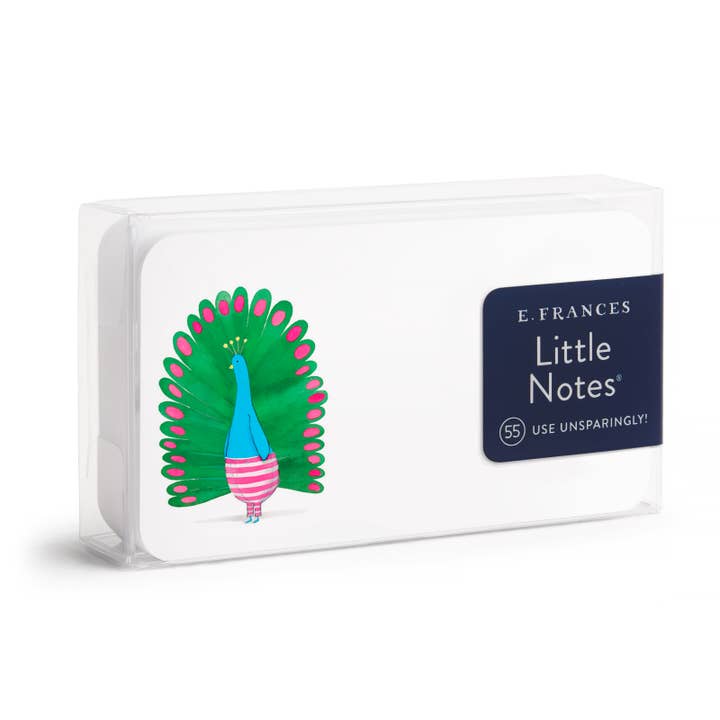 E. Frances Paper - Wholesale Stationery/Notecard Set - Peacock Little Notes® NEW 55 count