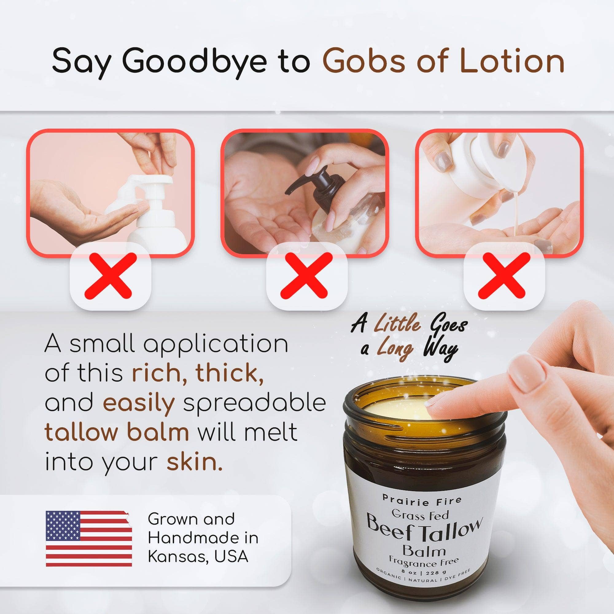 VIAI Beauty - Vente Baume/beurre pour le corps - Baume de suif de bœuf nourri à l'herbe - 4 oz - Fabriqué aux États-Unis - Suif biologique nourri et fini à l'herbe - Soin hydratant pour la peau25