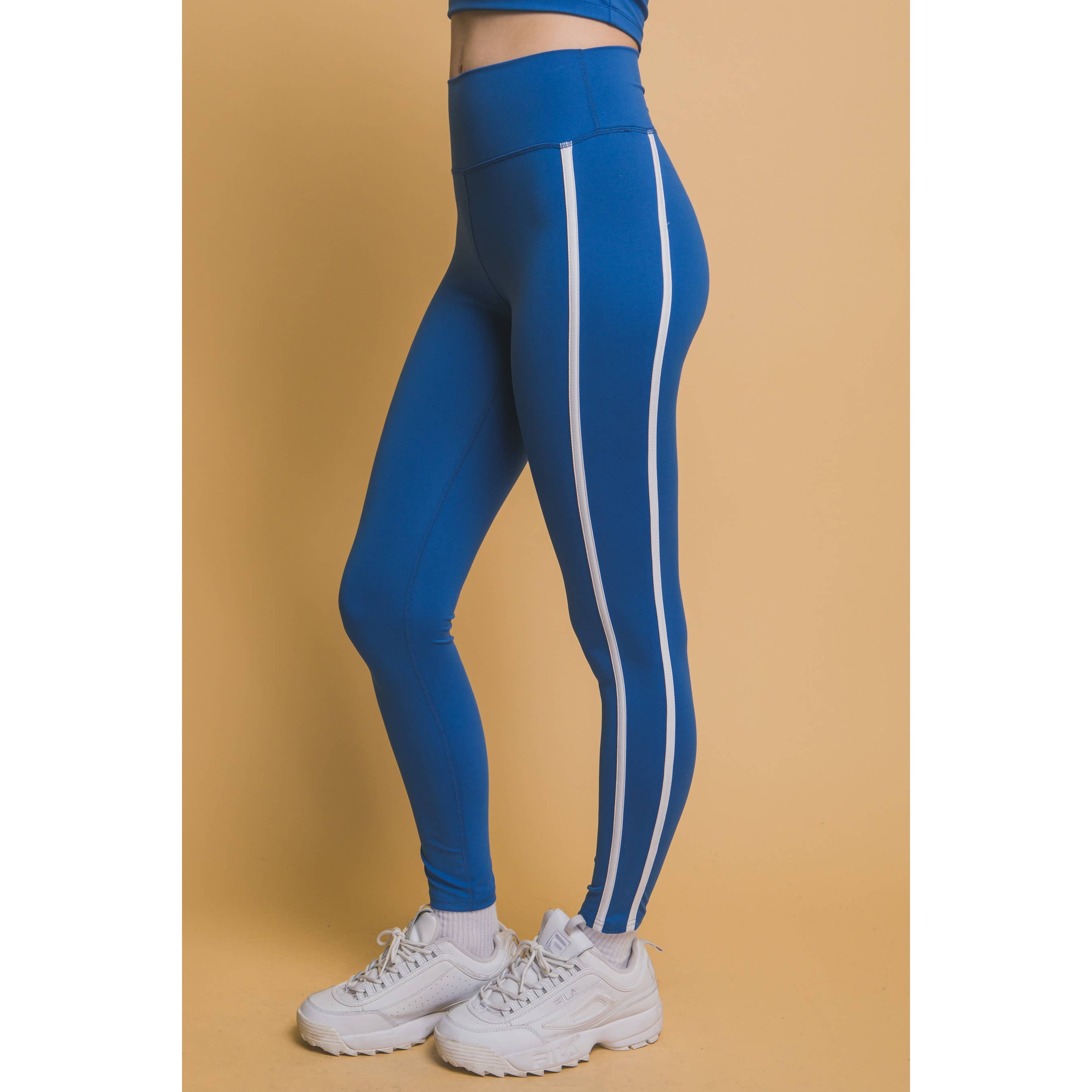 Style Up - Wholesale Athletic/Lounge Leggings - Women's - Side Stripe Leggings Pants1