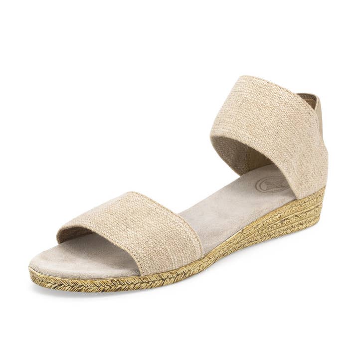Janie Core - Espadrille Sandal with Stretchy Ankle Strap for wholesale by Charleston Shoe Co.