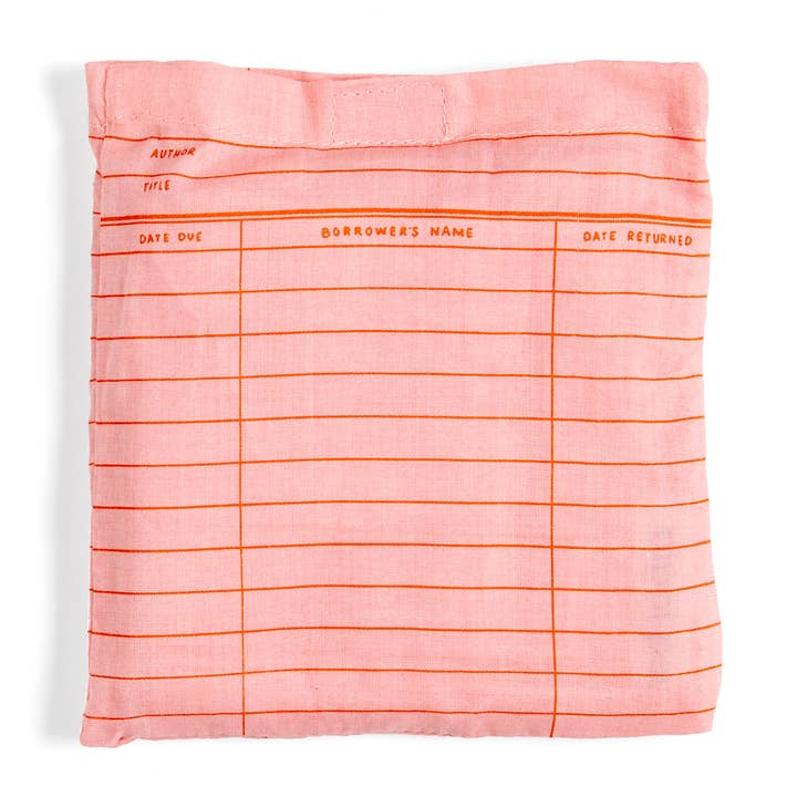 Pippi Post – Großhandel Tragetasche – Unisex – Leichte faltbare Tote-Bag mit pinker Bibliothekskarte7