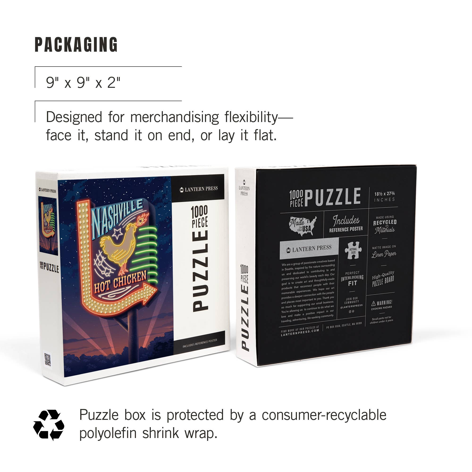 Lantern Press - Vendita all'ingrosso Puzzle - Adulti - Puzzle da 1000 pezzi Nashville Tennessee Litografia Pollo Piccante7