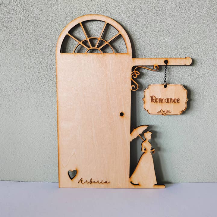 Dekorativ bokavdelare - Silhuett & skylt Romantik för wholesale av Mystic'Arboria