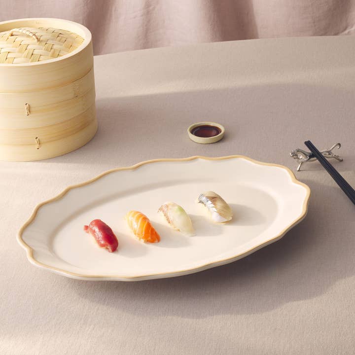 Maison Madison Home - Wholesale Platter - Colette Hand-Painted Oval Platter 15,5''1