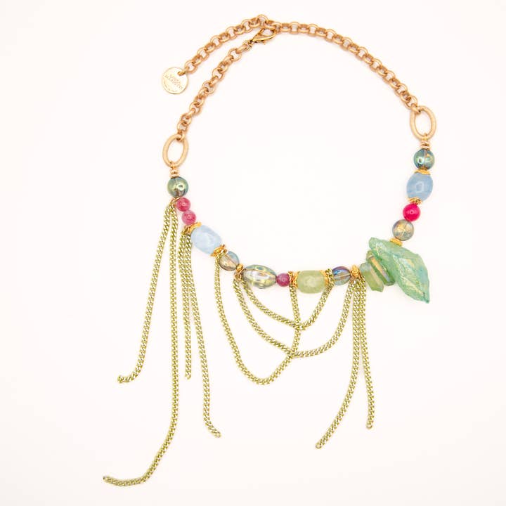 Pastel gems - choker met mix van kwartsen voor wholesale door Laura Mariotti - luxury collection