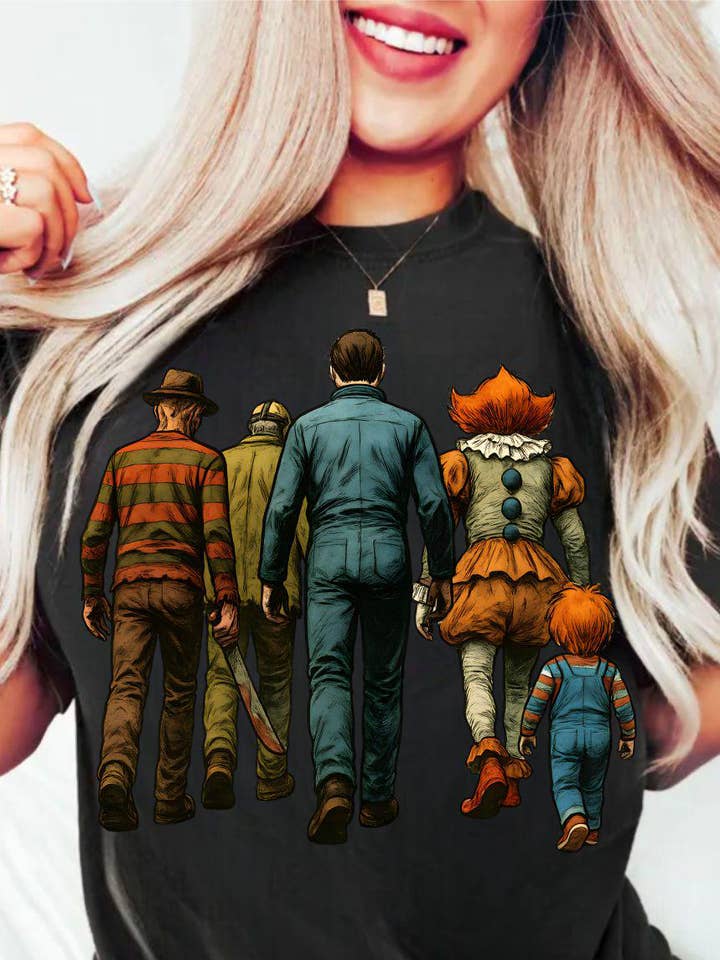 CVH DREAMY LTD – wholesale T-shirt (graphic) – women's – Retro Halloween Shirt, Halloween Horror Movie Sweatshirt0