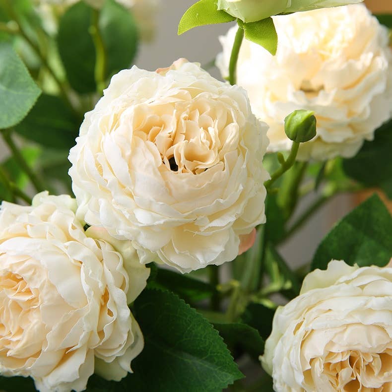 ACNITE(We cover U.S. import duties) - Wholesale Artificial Flowers - 3 rose flowers gift for her home floral Retro rose flwoers10