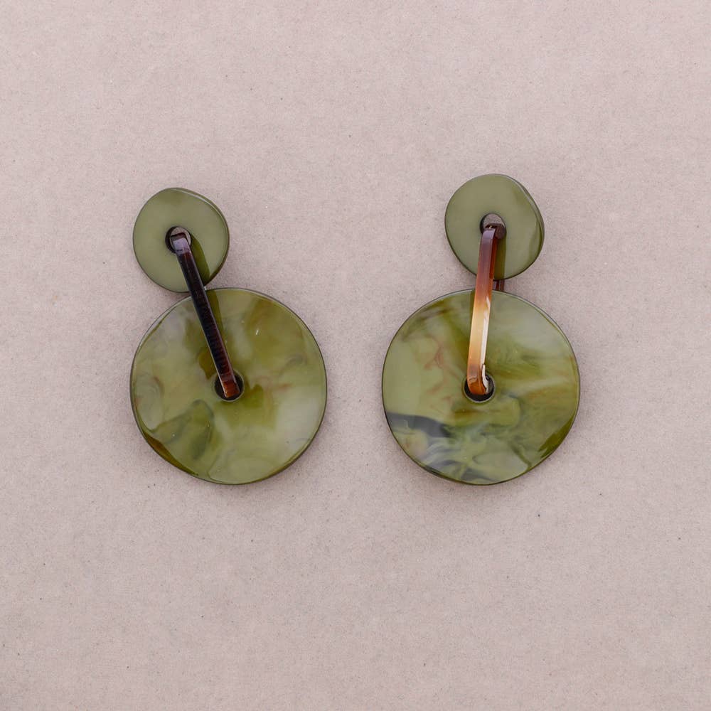 Sonata - Wholesale Snap Jewelry - Resin Ring Drop Earrings8